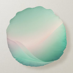 Minty Green Rose AI art Rundes Kissen