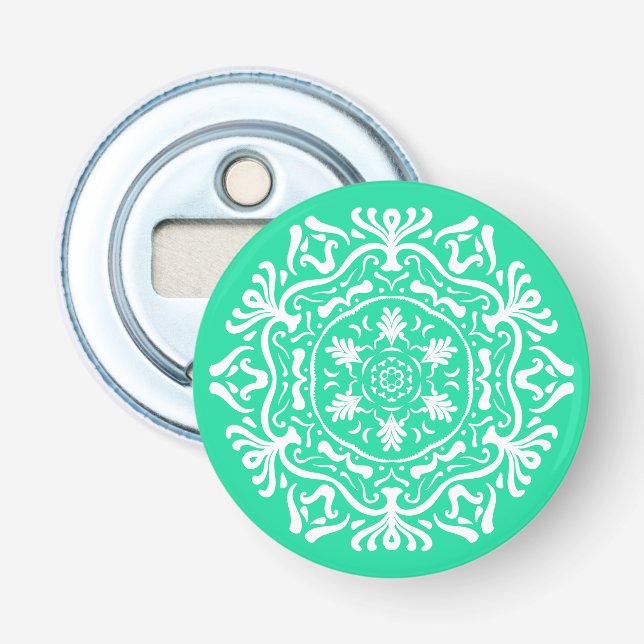 Minty Mandala Flaschenöffner (Vorderseite)