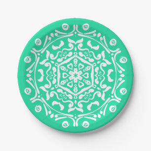 Minty Mandala Pappteller
