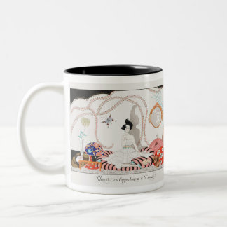 Minuit! französisches Thema Zweifarbige Tasse