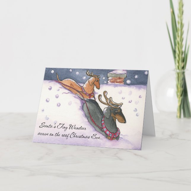 Minuscule carte de Noël Weindeer (Devant)