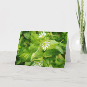 Minuscule carte Fleur sauvage Artsy Note