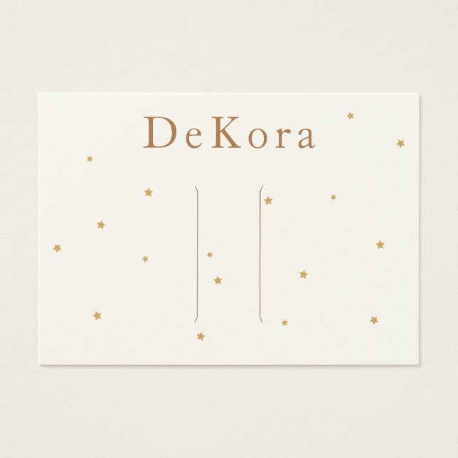 Minuscule Gold Stars Clip Barrette Display Card (Devant)