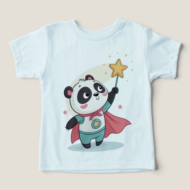 Minuscule mais Puissant – Panda Super-héros Tenant (Design Recto)