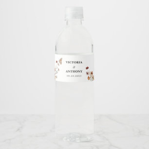Minuscule Mariage Fleur sauvage Étiquettes de bout