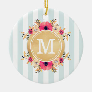 Minusstreifen Wasserfarbige Blume Imitate Gold Mon Keramik Ornament