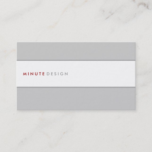 Minute-Design-Visitenkarte Visitenkarte (Vorderseite)