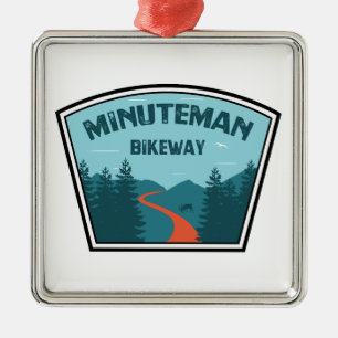 Minuteman-Radweg Boston Massachusetts Ornament Aus Metall