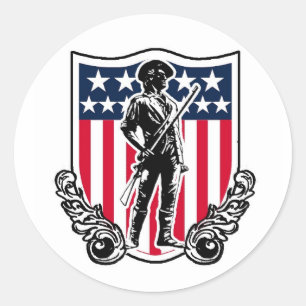 Minuteman Schildkleber Runder Aufkleber