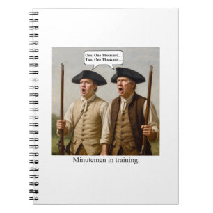 Minutemen in der Ausbildung. Notizblock