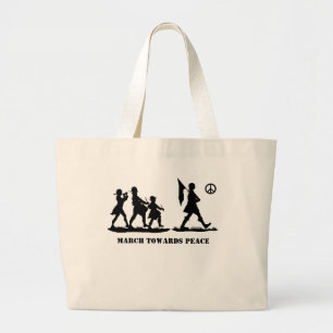 Minutemen Marching Silhouette Patriotic Tote Bag Jumbo Stoffbeutel