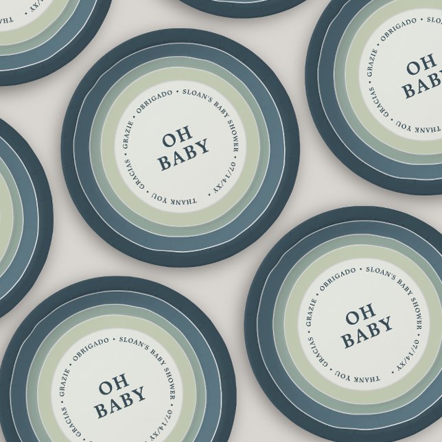 Minutes Regenbogen Baby Duschkabine Blue Green Pappteller (Von Creator hochgeladen)