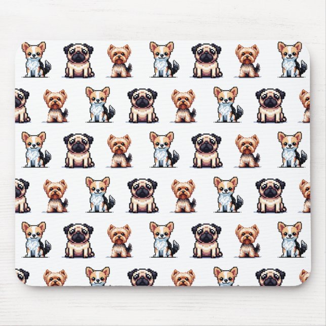 Minydogs pixelart Mousepad (Vorne)