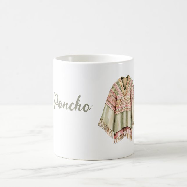Minz Avocado Rosa Poncho Kaffeetasse (Mittel)
