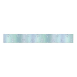 Minz Blue Christmas Snowflakes Ripsband