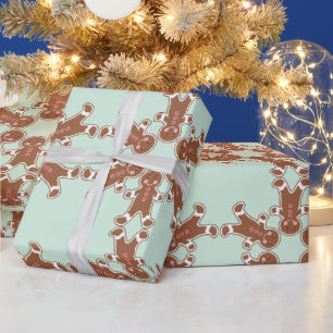 Minz-Gebäck-Schneeflocken-Geschenkpapier Geschenkpapier