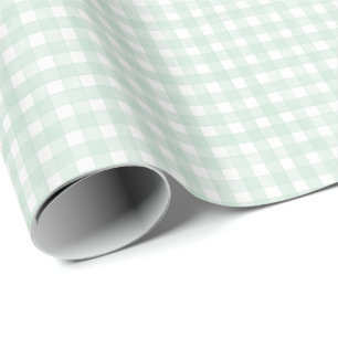 Minz-Klassiker-Gingham Geschenkpapier