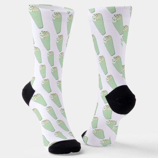 Minz-Milchshake Socken (Gewinkelt)