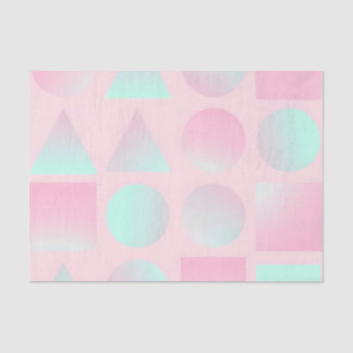 Minz-Rosa-Abstrakt-Trendy-Kollektion Seidenpapier