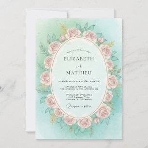 Minz-Staubrosa-Kranz-Hochzeit Einladung