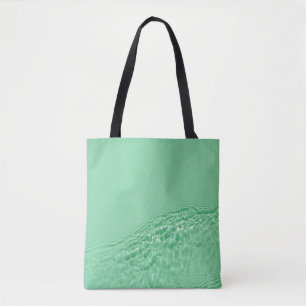Minzblau gefärbte klare Wasseroberflächentextur mi Tasche