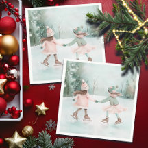 Minze and Pink Girls Skaten - Winterlandschaft