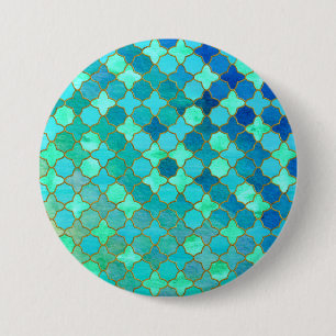 Minze Aqua Aquamarin Gold Oriental Marokkanisches  Button