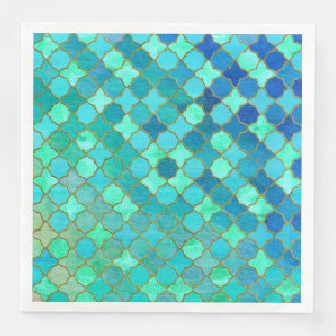 Minze Aqua Aquamarin Gold Oriental Marokkanisches  Serviette