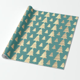 Minze Aquamarine Hütte Gold Blush Weihnachtsbaum K Geschenkpapier