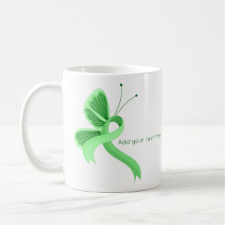 Minze Awareness Ribbon Butterfly Kaffee Tasse
