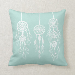 Minze Bohemisch Dreamcatchers Kissen