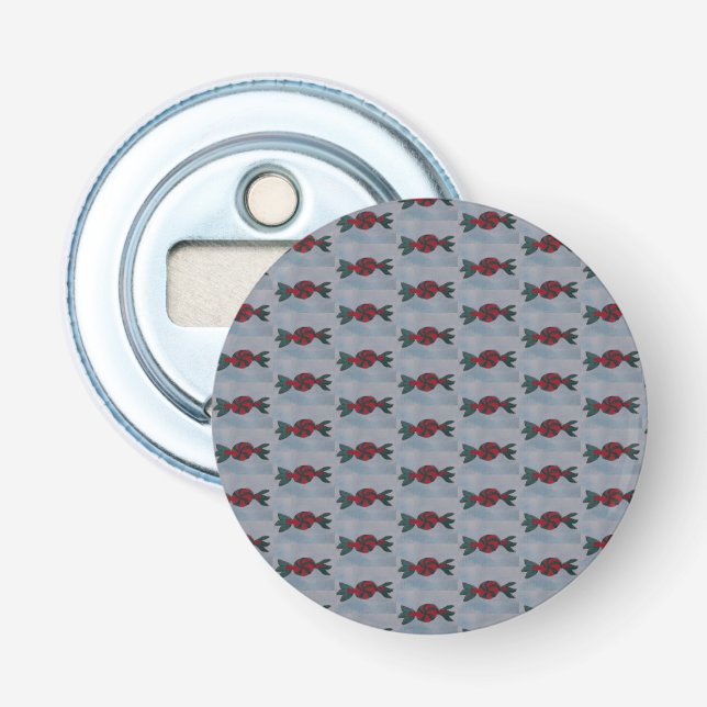 Minze Candy Button Flaschenöffner (Vorderseite)