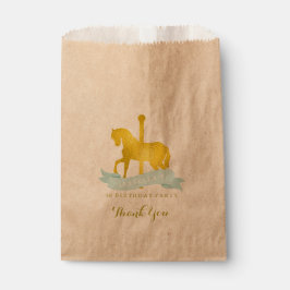 Minze Carousel Pferde Geburtstagsparty Geschenktütchen