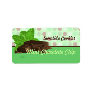 Minze Chocolate Chip Labels Adressaufkleber