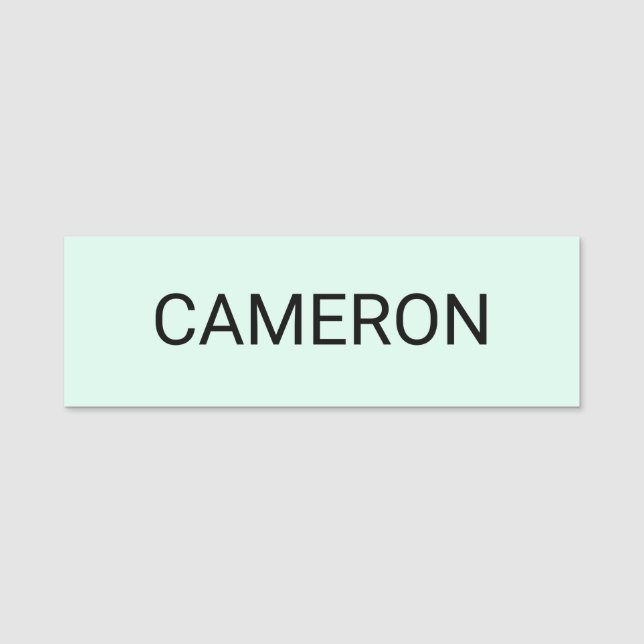 Minze Classic Name Tag Magnetic oder Button Leicht (Vorderseite)