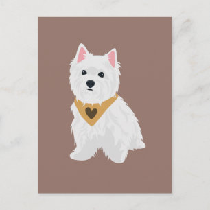 Minze der Niedliche West Highland Terrier Dog Postkarte