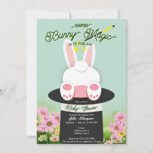 Minze ein wenig Bunny Magic Hat Trick Garden Baby Einladung