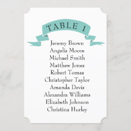 Minze einfache Hochzeitssitzkarte. Einladung