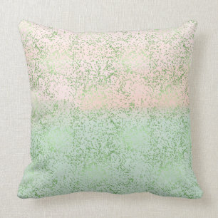 Minze erröten rosa Aquarellconfetti-Punkte Kissen