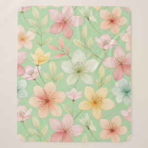 Minze Floral Mittel Sherpa-Decke Sherpadecke