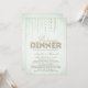 Minze & Gold Glitzer Look Probe Dinner Einladung (Vorderseite/Rückseite Beispiel)