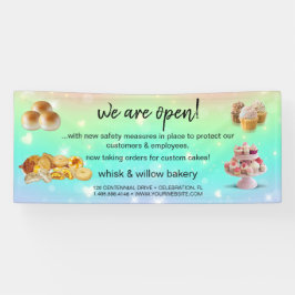 Minze & Gold Whisk Bakery Business Wiedereröffnung Banner