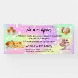 Minze & Gold Whisk Bakery Business Wiedereröffnung Banner