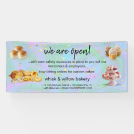 Minze & Gold Whisk Bakery Business Wiedereröffnung Banner