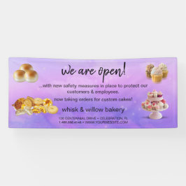 Minze & Gold Whisk Bakery Business Wiedereröffnung Banner