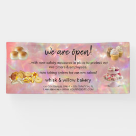 Minze & Gold Whisk Bakery Business Wiedereröffnung Banner