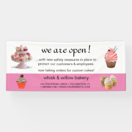 Minze & Gold Whisk Bakery Business Wiedereröffnung Banner