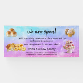 Minze & Gold Whisk Bakery Business Wiedereröffnung Banner