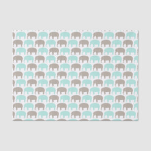 Minze-graues Babyelefant-Seidenpapier Seidenpapier