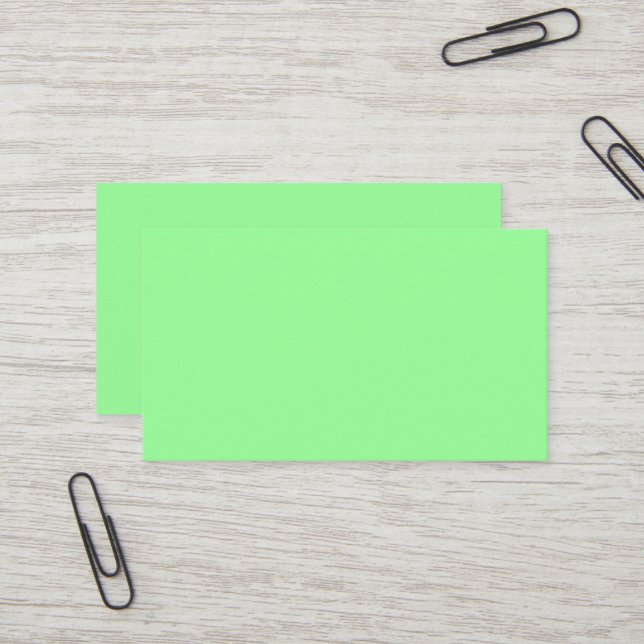 Minze Green Business Card Visitenkarte (Vorderseite/Rückseite Beispiel)